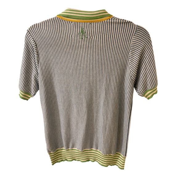 Draw & Fade Women's Cool Max Cotton Striped Polo Golf Sweater, S - Picture 8 of 8